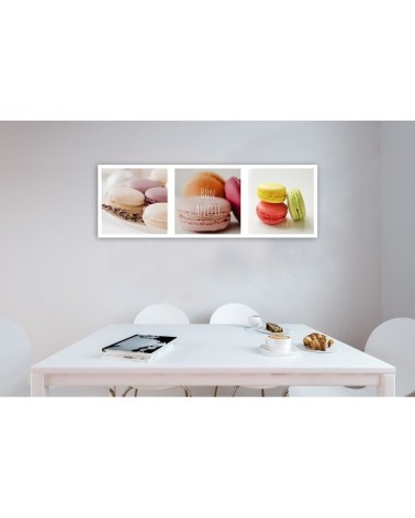 Bild auf Leinwand - Bunte Macarons Set | Feeby