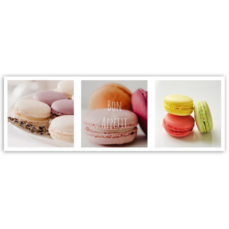 Bild auf Leinwand - Bunte Macarons Set | Feeby