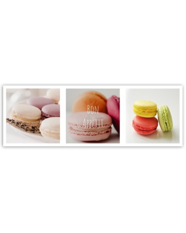 Bild auf Leinwand - Bunte Macarons Set | Feeby