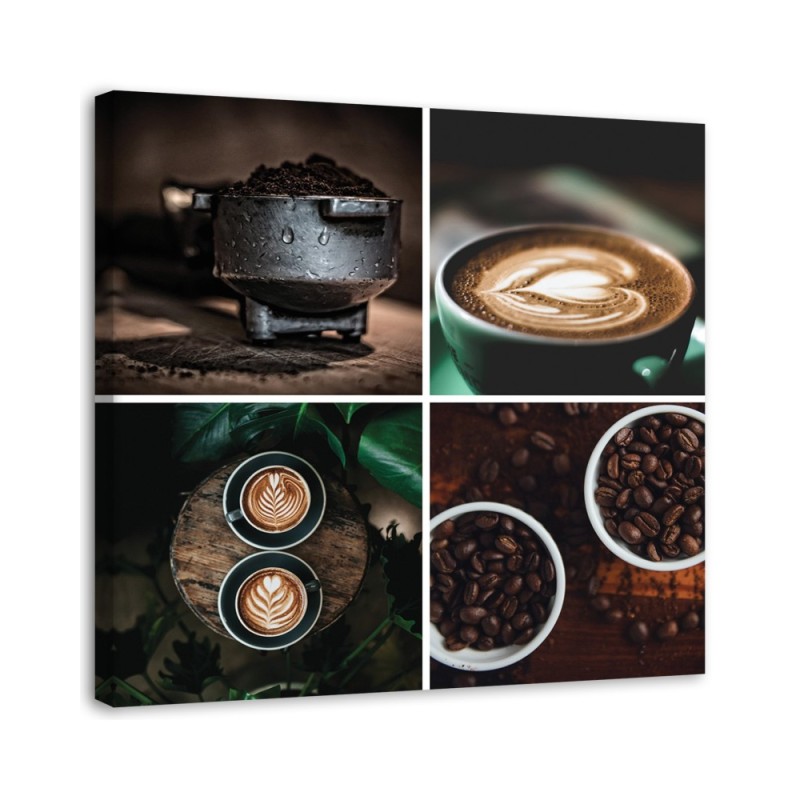 Leinwandbild - Kaffeethema für die Küche | Feeby