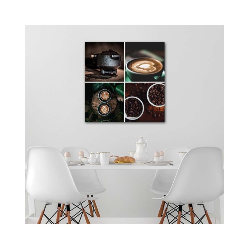 Leinwandbild - Kaffeethema für die Küche | Feeby