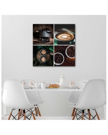 Leinwandbild - Kaffeethema für die Küche | Feeby