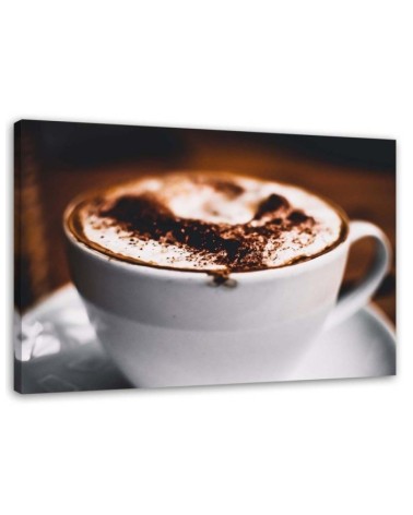 Wall art painting for kitchen - Latte Coffee cup | FEEBY