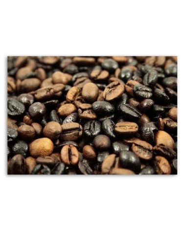 Leinwanddruck - Schwarze und braune Kaffeebohnen | Feeby