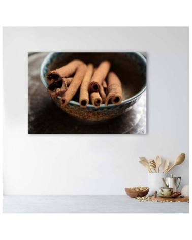 Bild auf Leinwand - Zimtstangen in einer Schale | Feeby