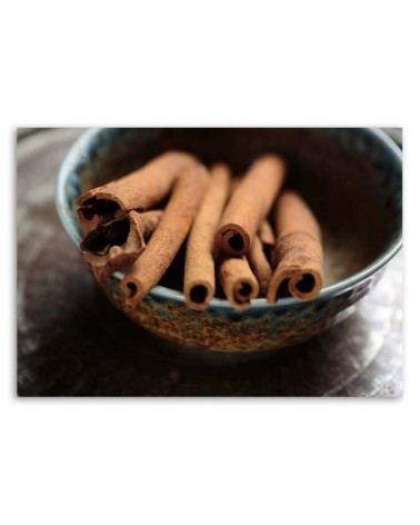 Bild auf Leinwand - Zimtstangen in einer Schale | Feeby