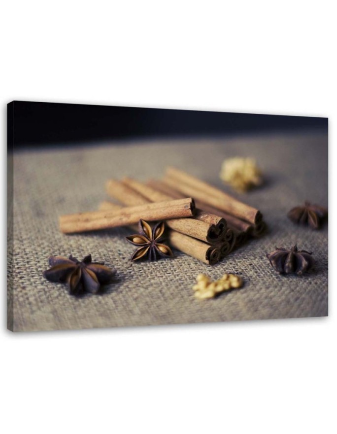 Leinwandbild - Zimtstangen zur Dekoration | Feeby