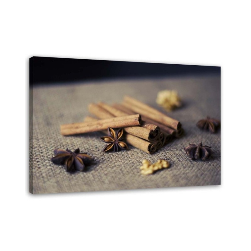 Leinwandbild - Zimtstangen zur Dekoration | Feeby