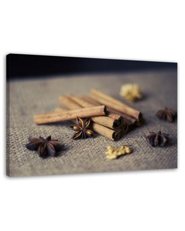 Leinwandbild - Zimtstangen zur Dekoration | Feeby