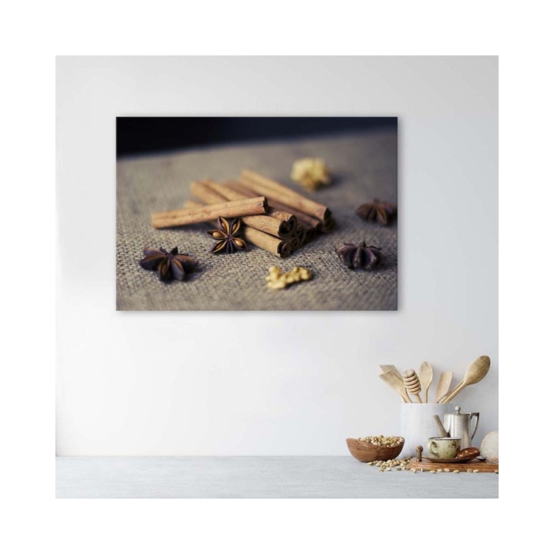 Leinwandbild - Zimtstangen zur Dekoration | Feeby