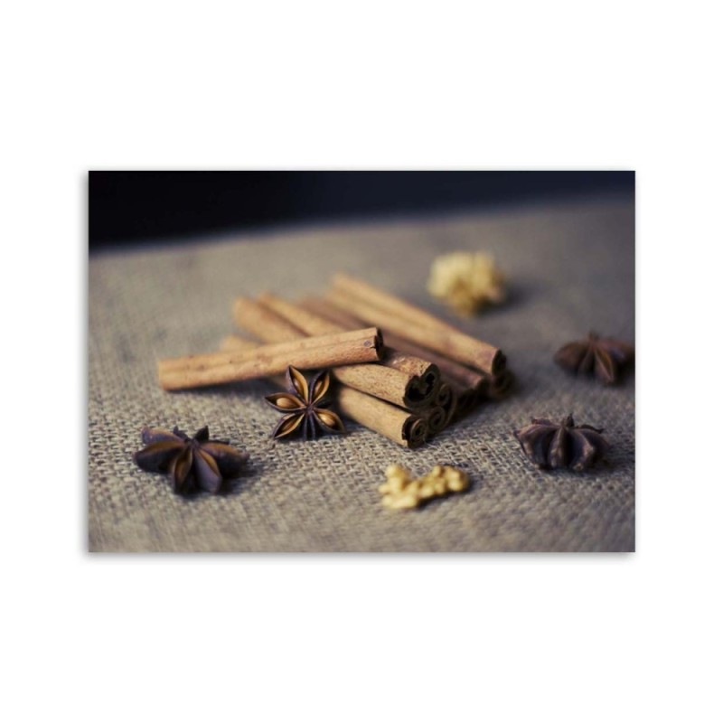 Leinwandbild - Zimtstangen zur Dekoration | Feeby