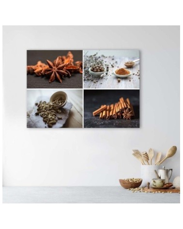 Leinwandbild - Zimt Kardamom Gewürze | Feeby