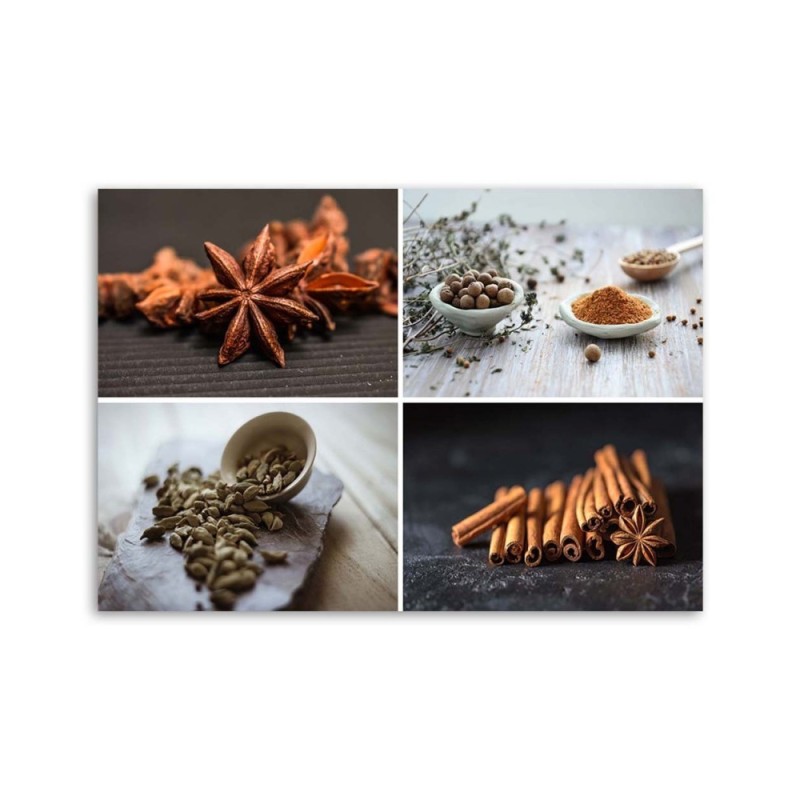 Leinwandbild - Zimt Kardamom Gewürze | Feeby