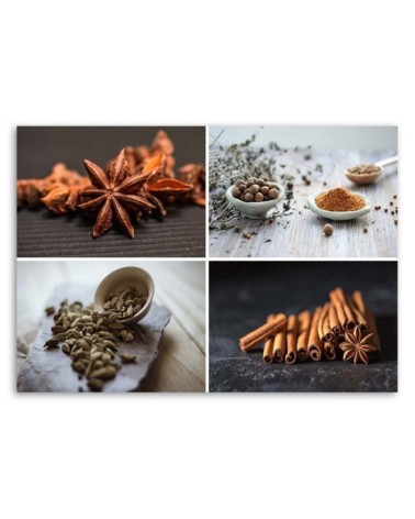 Leinwandbild - Zimt Kardamom Gewürze | Feeby