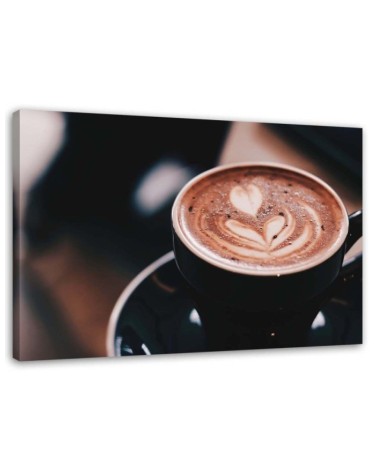 Designer Canvas prints for home and office - Coffee Latte cup for kitchen | FEEBY