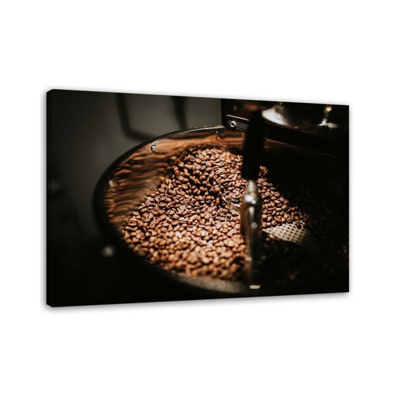 Leinwandbild modern - Mahlen von Kaffeebohnen | Feeby