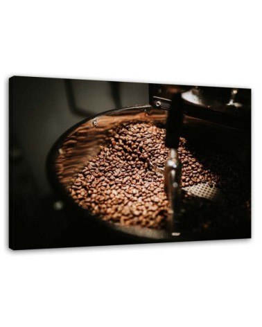 Leinwandbild modern - Mahlen von Kaffeebohnen | Feeby