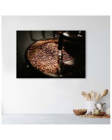 Leinwandbild modern - Mahlen von Kaffeebohnen | Feeby