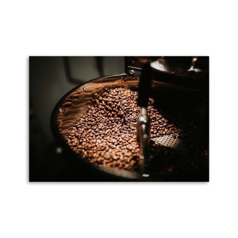 Leinwandbild modern - Mahlen von Kaffeebohnen | Feeby