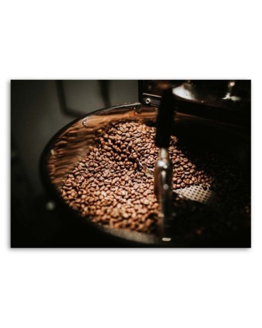 Leinwandbild modern - Mahlen von Kaffeebohnen | Feeby