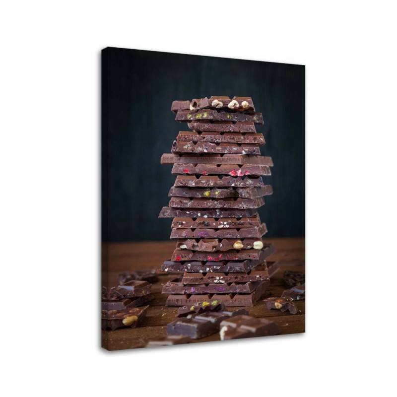 Bild auf Leinwand - Turm aus Schokolade | Feeby
