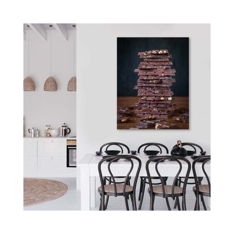 Bild auf Leinwand - Turm aus Schokolade | Feeby
