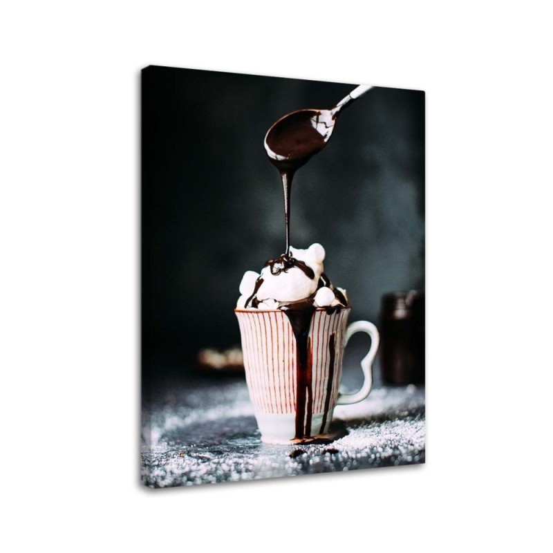 Wandbild für Wohnzimmer - Kaffee mit Marshmallows | Feeby