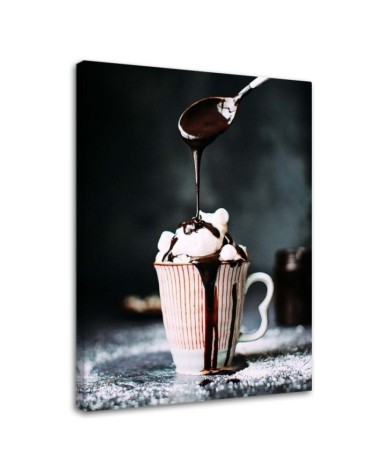 Wandbild für Wohnzimmer - Kaffee mit Marshmallows | Feeby