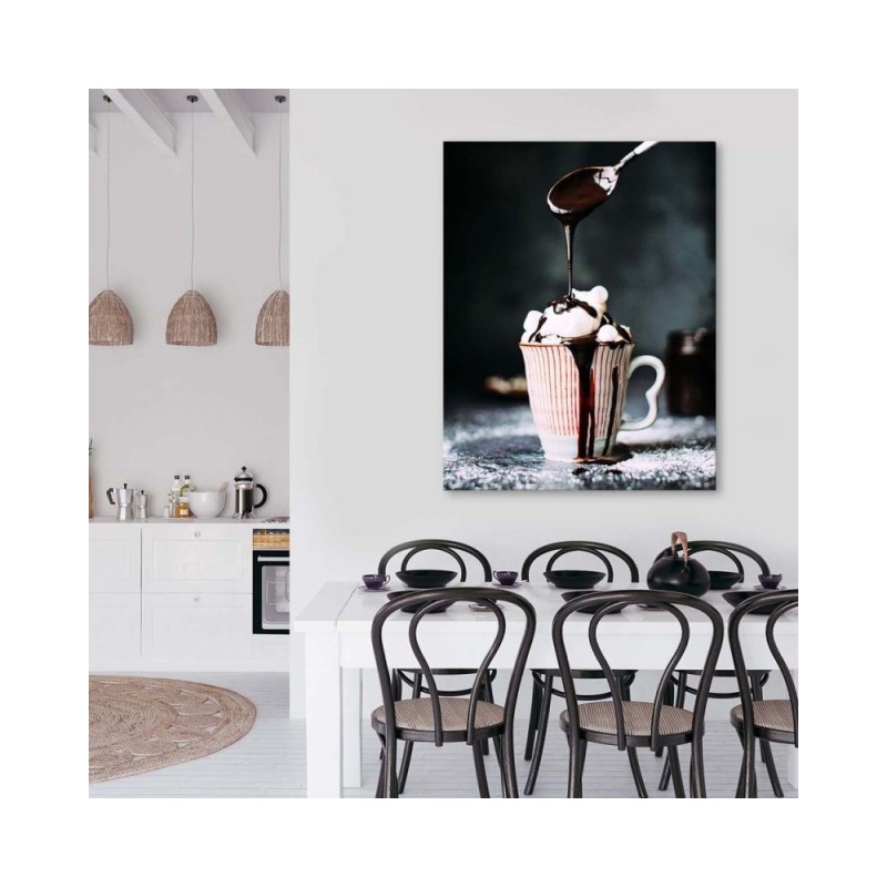 Wandbild für Wohnzimmer - Kaffee mit Marshmallows | Feeby