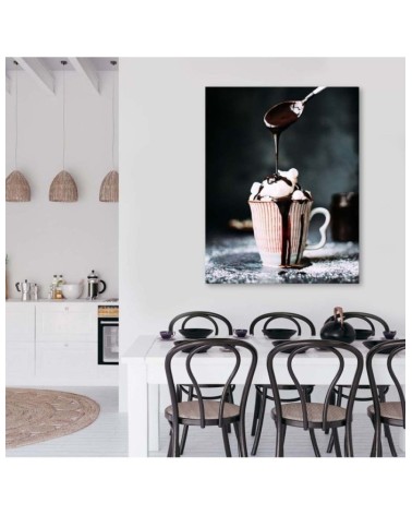 Wandbild für Wohnzimmer - Kaffee mit Marshmallows | Feeby