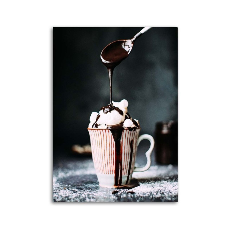 Wandbild für Wohnzimmer - Kaffee mit Marshmallows | Feeby