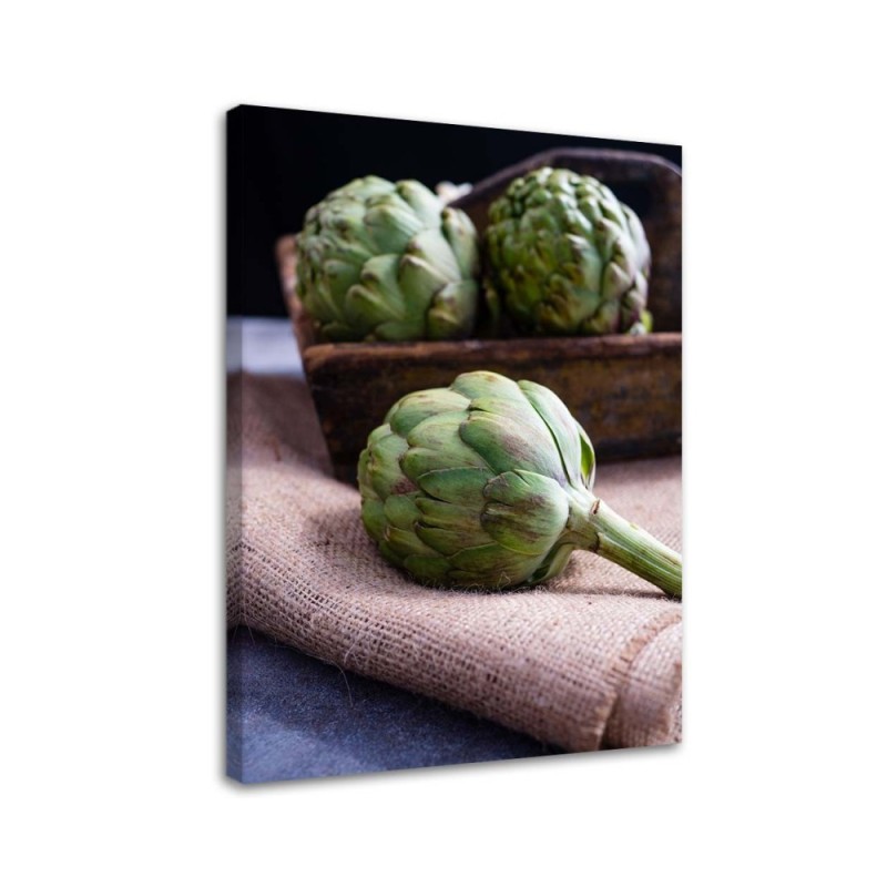 Bild auf Leinwand - Frische Artischocken | Feeby