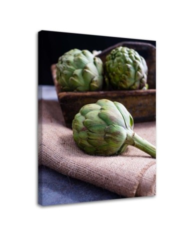 Wall art painting for the kitchen - Fresh artichokes | FEEBY