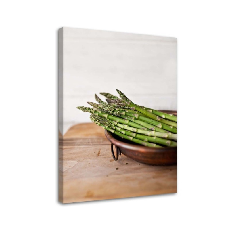 Leinwandbild - Grüner Spargel | Feeby