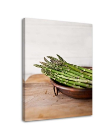 Leinwandbild - Grüner Spargel | Feeby