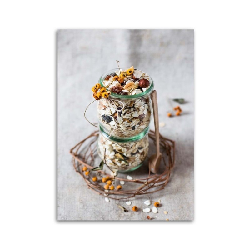 Bild auf Leinwand - Haferflocken | Feeby