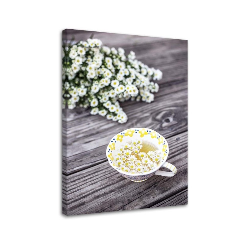Canvas painting for the kitchen - Chamomile infusion | FEEBY