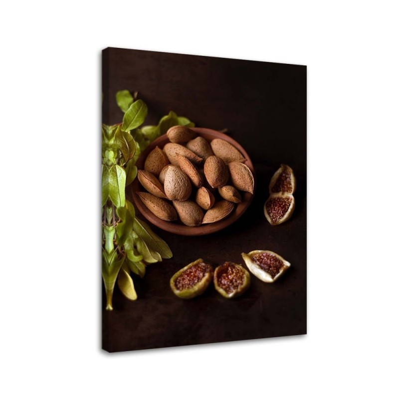 Bild auf Leinwand - Geschälte Mandeln | Feeby