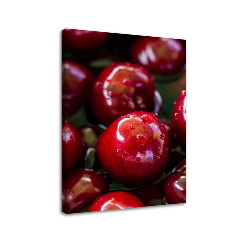 Bild auf Leinwand - Saftige Kirschen | Feeby