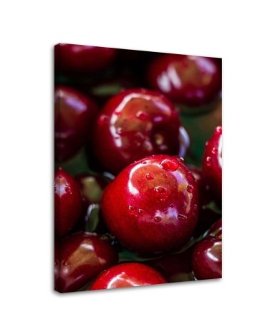 Bild auf Leinwand - Saftige Kirschen | Feeby