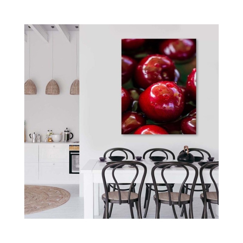 Bild auf Leinwand - Saftige Kirschen | Feeby