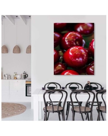 Bild auf Leinwand - Saftige Kirschen | Feeby