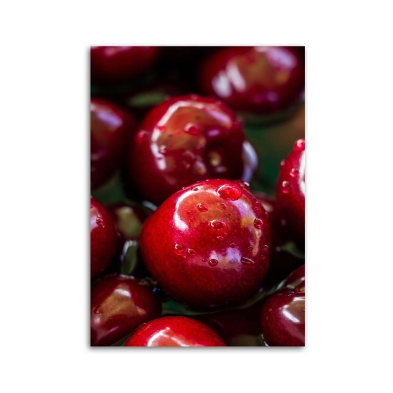 Bild auf Leinwand - Saftige Kirschen | Feeby