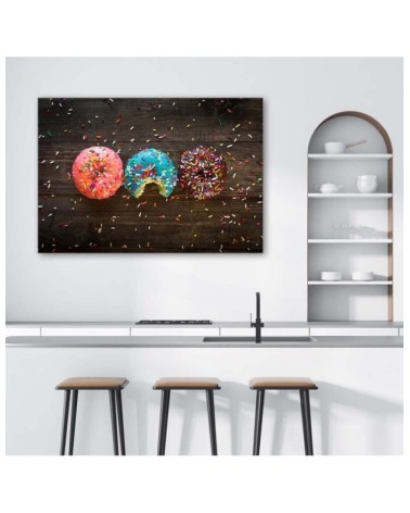 Bild auf Leinwand - Farbige Donuts | Feeby