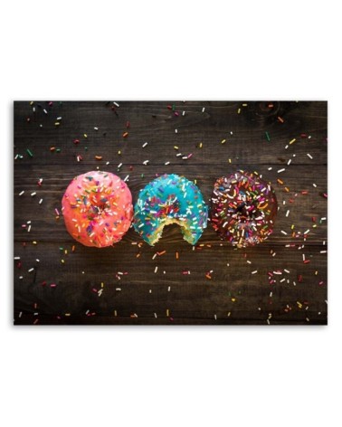Bild auf Leinwand - Farbige Donuts | Feeby