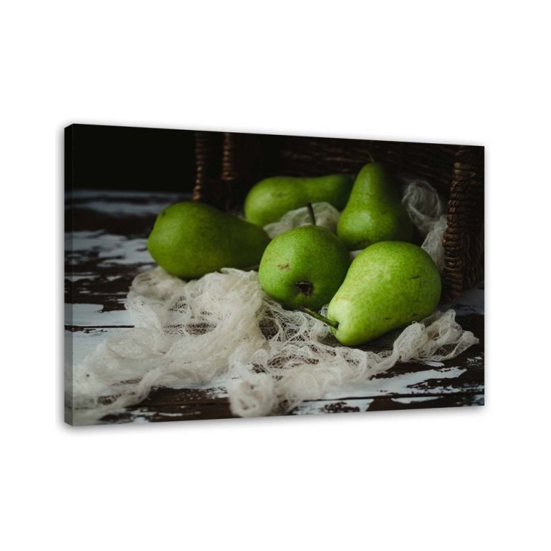 Modernes Wandbild - Grüne Birnen | Feeby