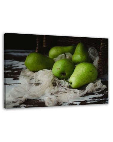 Modernes Wandbild - Grüne Birnen | Feeby