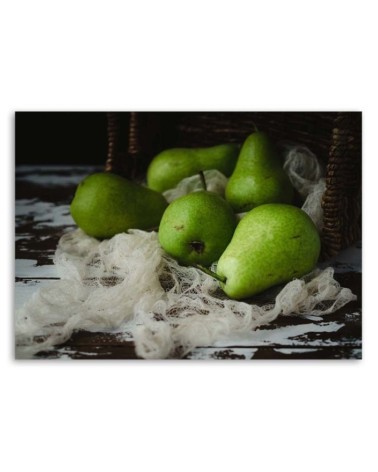 Modernes Wandbild - Grüne Birnen | Feeby