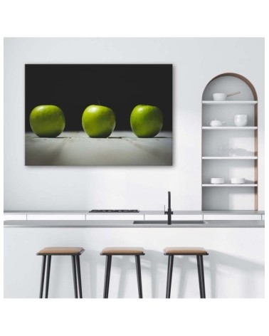 Leinwanddruck - Drei grüne Äpfel | Feeby