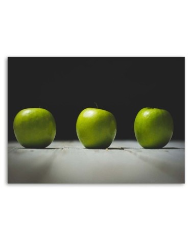 Leinwanddruck - Drei grüne Äpfel | Feeby